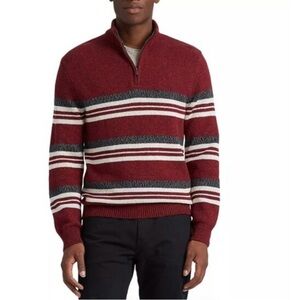 Chaps Classic-Fit Mockneck 1/4 Zip Sweater  Sz M